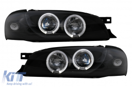 Phares Angel Eyes pour Subaru Impreza I GM, GC, GF 05.1993-2000 Noir-image-6105571