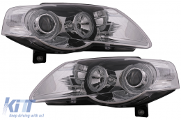 Phares Angel Eyes pour VW Passat B6 3C 03.2005-2010 Chrome LHD ou RHD-image-6093551