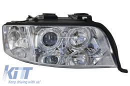 Phares Angel Eyes Xénon pour Audi A6 4B C5 01-04 Limo Avant Chrome-image-6030484