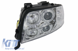 Phares Angel Eyes Xénon pour Audi A6 4B C5 01-04 Limo Avant Chrome-image-6030485