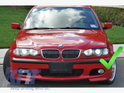 Phares anti-brouillard Couvre Porte pour BMW 3 E46 1998-2005 M3 M-Technik M-Sport Look-image-6018007