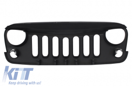 Phares Bi-xénon HID Calandre noire mate pour JEEP Wrangler Rubicon JK 07-17-image-6025829