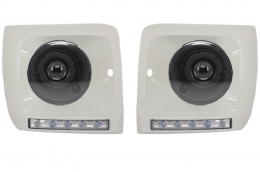 image-70-Phares bi-xénon Look couvertures LED DRL pour Mercedes G W463 1989-2012 G65 Look