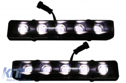 Phares Couvertures Noir LED DRL Pour Mercedes Classe G W463 89-12 G65 Look-image-6045138