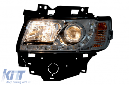 Phares Daylight pour VW T4 Transporter Long Nose 96-03 LED DRL Chrome-image-6078817