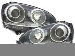 image-3-Phares DEPO pour VW Golf V 5 Jetta 3 03-09 GTI Look Black LHD avec moteur