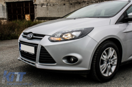 Phares DRL LED Xenon Look pour FORD Focus III 11-14 Noir feux de jour--image-6066928
