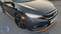 Phares Full LED pour HONDA Civic Mk10 FC FK 16+ Feux Sedan Hatchback Dynamic--image-6032465