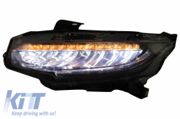 Phares Full LED pour HONDA Civic Mk10 FC FK 16+ Feux Sedan Hatchback Dynamic-image-6037431