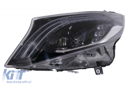 Phares Full LED pour Mercedes Classe V W447 2016-2020 Noir Remplacer l'halogène-image-6103296