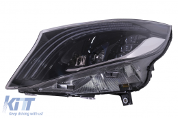 Phares Full LED pour Mercedes Classe V W447 2016-2020 Noir Remplacer l'halogène-image-6103297