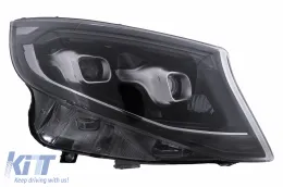 Phares Full LED pour Mercedes Classe V W447 2014-2023 Noir Remplacer l'halogène-image-6128116