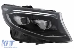 Phares Full LED pour Mercedes Classe V W447 2014-2023 Noir Remplacer l'halogène-image-6128125