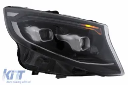 Phares Full LED pour Mercedes Classe V W447 2014-2023 Noir Remplacer l'halogène-image-6128128