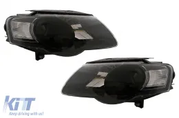 image-12-Phares halogènes pour VW Passat B6 3C 03.2005-2010 Limousine Variant Noir