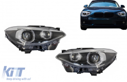 Phares LED Angel DRL Eye pour BMW Série 1 F20 F21 2011-2014 Clignotant noir-image-6099145