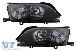image-10-Phares LED Angel Eyes pour BMW E46 Facelift Limousine Touring 01-05 Noir