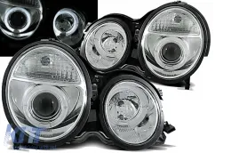 image-27-Phares LED Angel Eyes pour Mercedes Classe E W210 06.1999-2002 Chromé