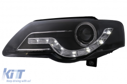 Phares LED DRL Angel Eyes pour VW Passat B6 3C 03.2005-2010 Noir-image-6098058