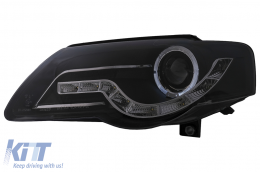 Phares LED DRL Angel Eyes pour VW Passat B6 3C 03.2005-2010 Noir-image-6098060