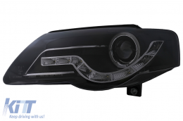 Phares LED DRL Angel Eyes pour VW Passat B6 3C 03.2005-2010 Noir-image-6098063