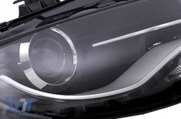 Phares LED DRL Feux de Jour pour Audi A4 B8 8K 2009-10.2011 Noir Headligts-image-6103254