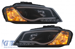 Phares LED DRL pour Audi A3 8P Facelift Hatchback Sportback 2008-2012 Noir-image-6100092