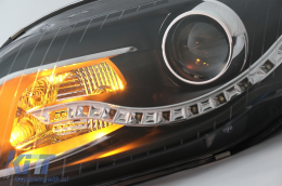 Phares LED DRL pour Audi A4 B7 11.04-03.08 Feux Diurnes Noir-image-6082305
