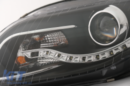 Phares LED DRL pour Audi A4 B7 11.04-03.08 Feux Diurnes Noir-image-6082309