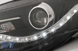 Phares LED DRL pour Audi A4 B7 11.04-03.08 Feux Diurnes Noir-image-65727