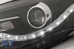 Phares LED DRL pour AUDI A4 B7 11.04-03.08 Feux Diurnes Noir-image-65727