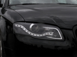 Phares LED DRL pour Audi A4 B7 11.04-03.08 Feux Diurnes Noir-image-65728