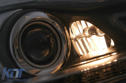 Phares LED DRL pour Mercedes Classe C W204 S204 Facelift 2011-2014 Noir Clignotant dynamique-image-6100219