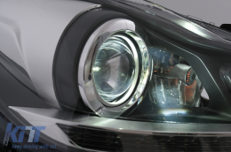 Phares LED DRL pour Mercedes Classe C W204 S204 Facelift 2011-2014 Noir Clignotant dynamique-image-6100223