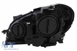 Phares LED DRL pour Mercedes Classe C W204 S204 Facelift 2011-2014 Noir Clignotant dynamique-image-6100233