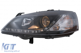 Phares LED DRL pour Opel Astra G 09.1997-02.2004 Feux Diurnes Noirs-image-6101034