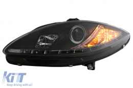Phares LED DRL pour Seat Leon Altea Toledo 06.2005-2009 Noir-image-6093342