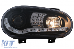 Phares LED DRL pour VW Golf IV 4 Cabrio Hatchback Variant 09.97-09.03-image-6094004