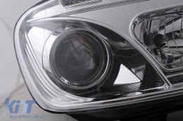 Phares LED DRL pour VW Touran 1T Caddy 03-06 feux de jour chromés-image-6105386