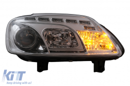 Phares LED DRL pour VW Touran 1T Caddy 03-06 feux de jour chromés-image-6105398