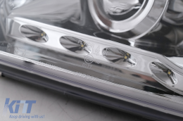 Phares LED DRL pour VW Transporter T5 03-08.09 Feux de jour chromés-image-6100833