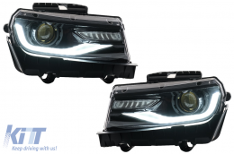 Phares LED pour Chevrolet Camaro 14-15 Conversion dynamique séquentielle en 16 Look-image-6068713