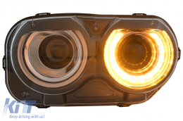 Phares LED pour Dodge Challenger 2015-2023 Noir pour Halogène Headlights-image-6110356