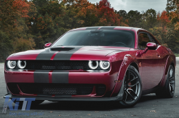 Phares LED pour Dodge Challenger 2015-2023 Noir pour Halogène Headlights-image-6110957