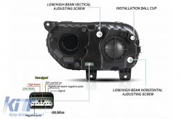 Phares LED pour Dodge Challenger 2015-2023 Noir pour Halogène Headlights-image-6110958