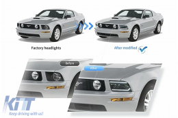Phares LED pour Ford Mustang V Pre-Facelift 2005-2009 Feux Virage Dynamiques Headlights-image-6107683