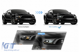 Phares LED pour Ford Mustang V Pre-Facelift 2005-2009 Feux Virage Dynamiques Headlights-image-6107680