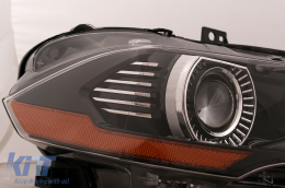 Phares LED pour Ford Mustang VI Facelift 18-2023 Noir Clignotant Dynamique RGB DRL-image-6107460