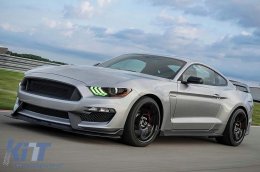 Phares LED pour Ford Mustang VI Facelift 18-2023 Noir Clignotant Dynamique RGB DRL-image-6107559