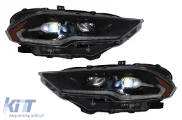 image-4-Phares LED pour Ford Mustang VI Facelift 2018-2023 Noir Double Projecteur Dynamique